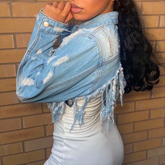 Not One To Mess With Denim Jacket - Denim - Picture 6 of 6